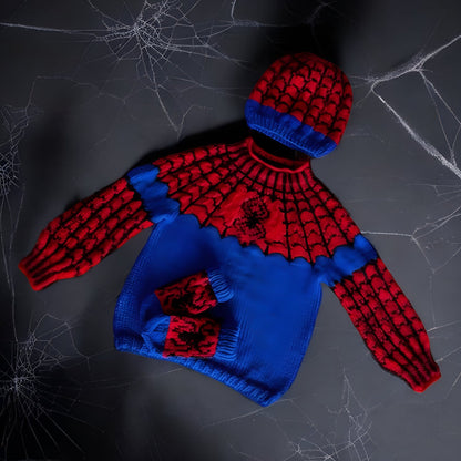 Children Spider Man Sweater (Wool-Merino Blend)